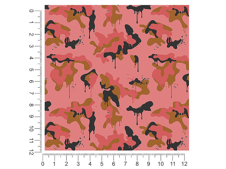 salmon graffiti camouflage 1ft x 1ft Craft Sheets