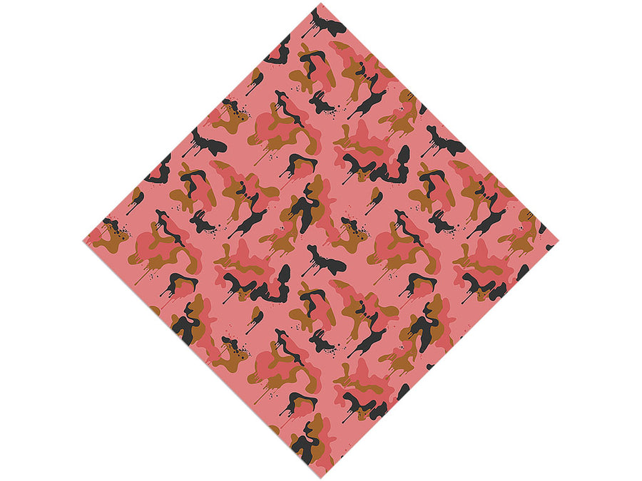 Salmon Graffiti Camouflage Vinyl Wrap Pattern