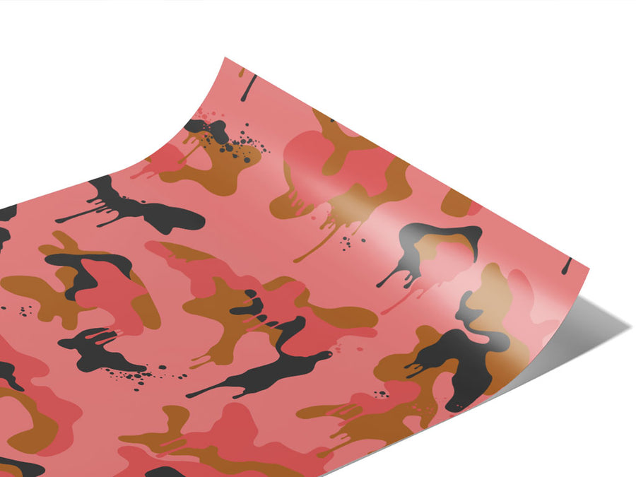 Salmon Graffiti Camouflage Vinyl Wraps~Rwraps Series 914 Digitally Printed Vinyl Wrap~1