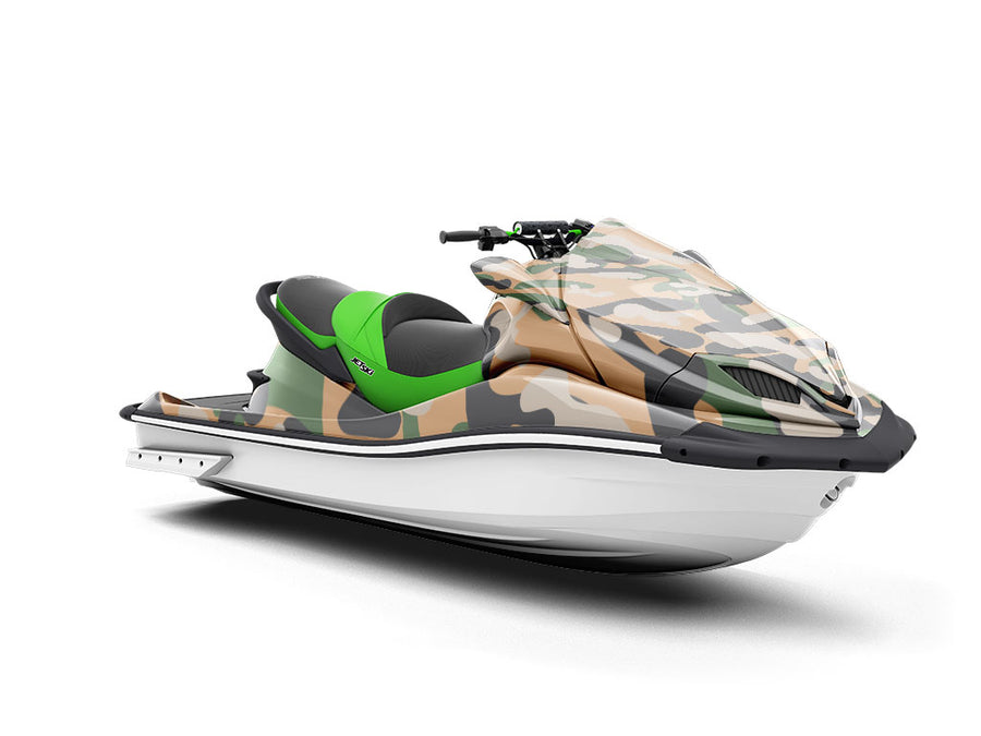 Sandstone Woodland Camouflage Jet Ski Vinyl Customized Wrap