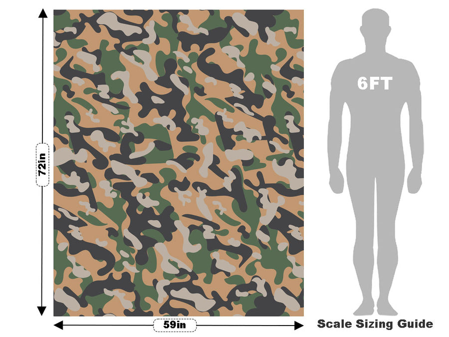 Sandstone Woodland Camouflage Vehicle Wrap Scale~Rwraps Series 914 Sandstone Woodland Camouflage Measurements~2