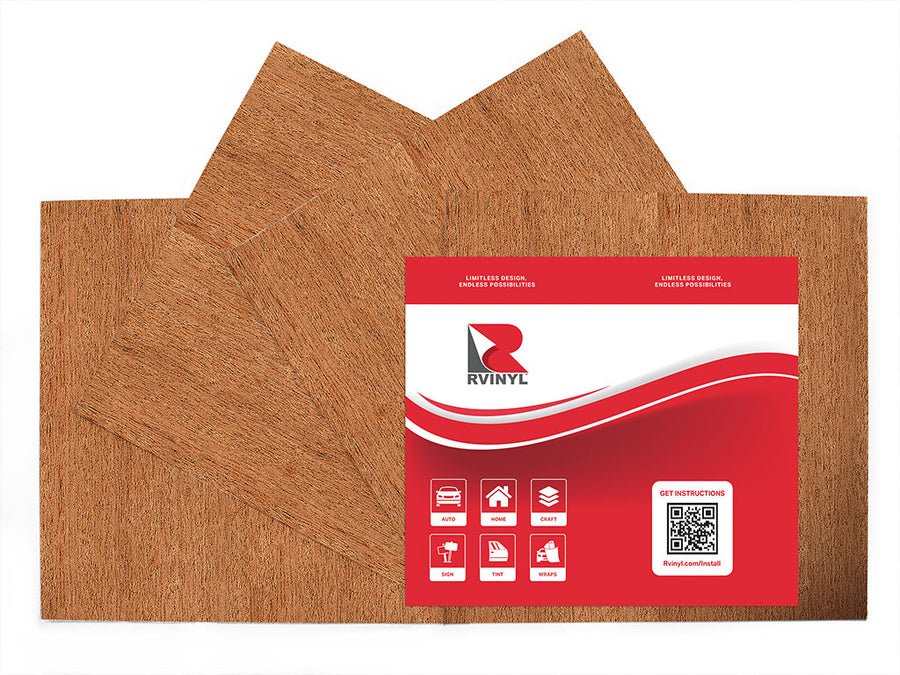 sapele wood grain Craft Vinyl Sheet Pack