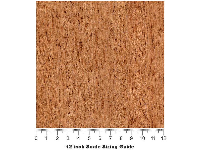 Sapele Name3 Woodgrain Vinyl Film Pattern Size 12 inch Scale~Rwraps Sapele Name3 Woodgrain Sizing Chart~3