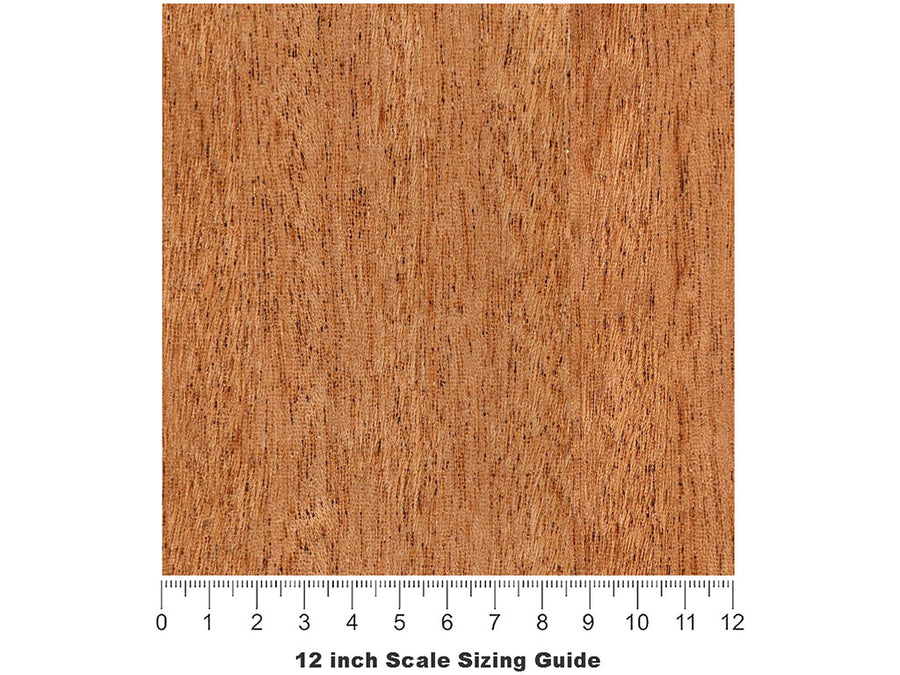Sapele Name3 Woodgrain Vinyl Film Pattern Size 12 inch Scale~Rwraps Sapele Name3 Woodgrain Sizing Chart~3