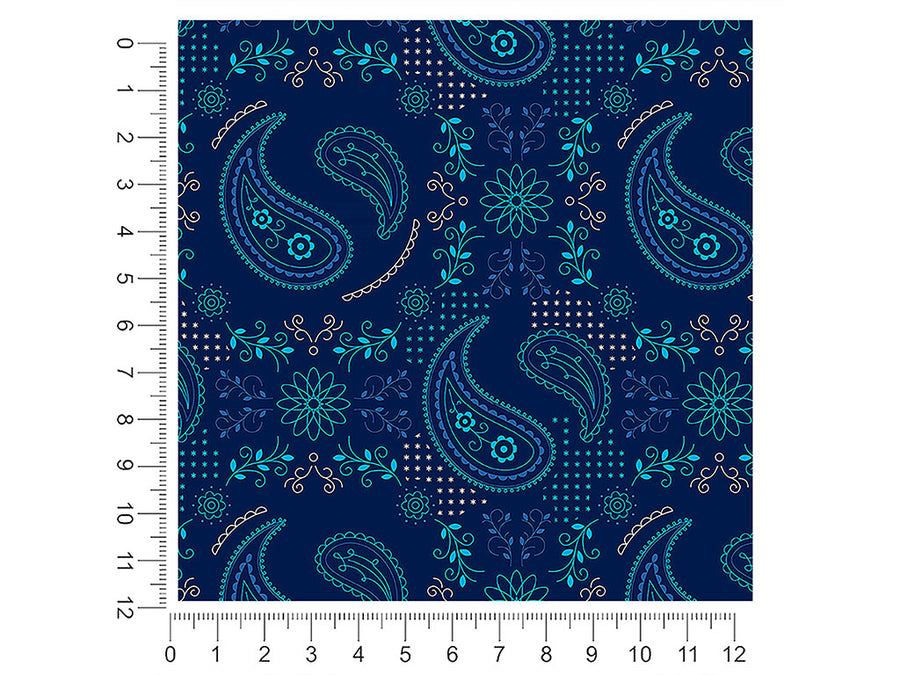 sapphire yin yang paisley 1ft x 1ft Craft Sheets