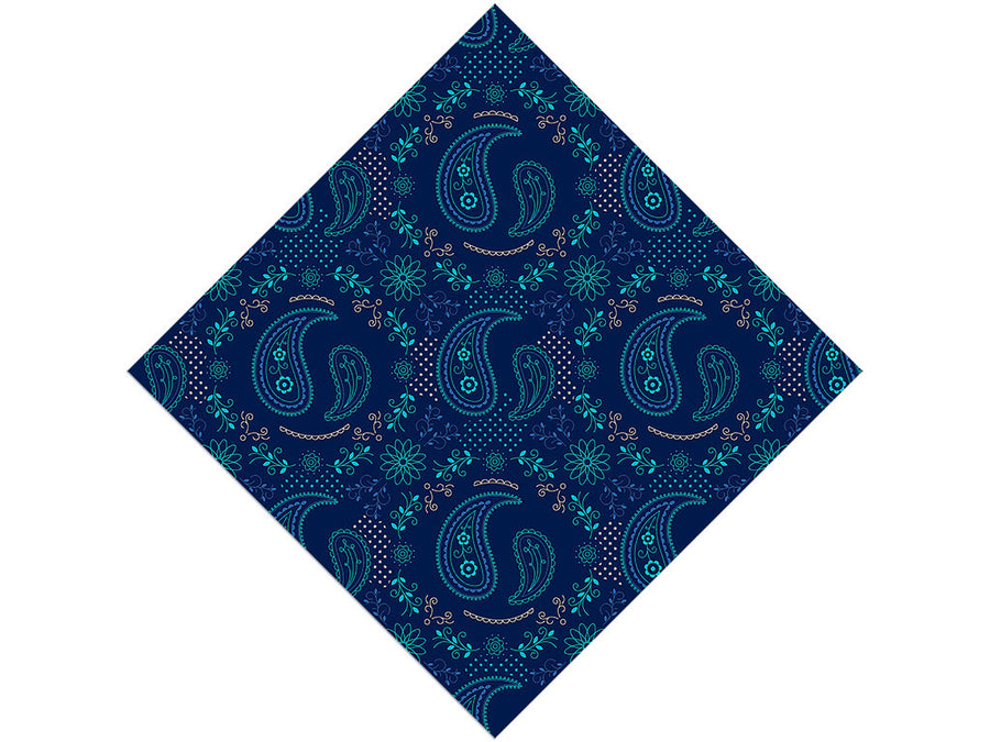 Sapphire Yin Yang Paisley Vinyl Wrap Pattern