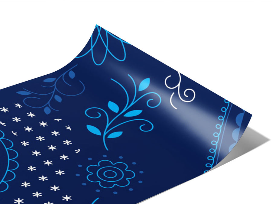 Sapphire Yin Yang Paisley Vinyl Wraps~Rwraps Series 914 Digitally Printed Vinyl Wrap~0