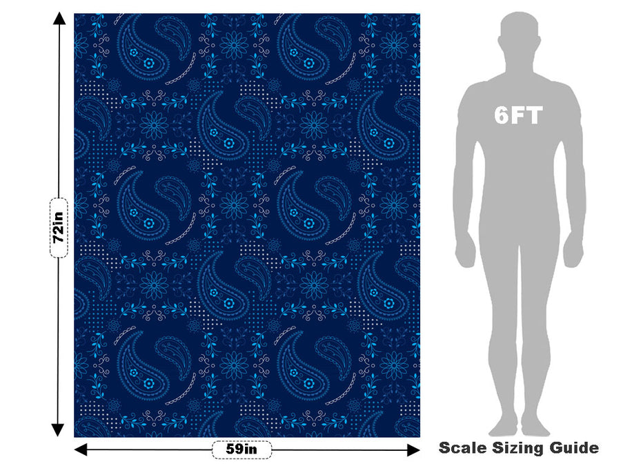 Sapphire Yin Yang Paisley Vehicle Wrap Scale~Rwraps Series 914 Sapphire Yin Yang Paisley Measurements~1