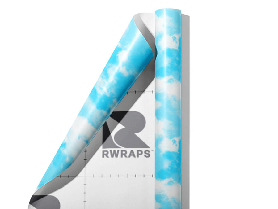Satisfying Spring Sky Wrap Film Sheets~Rwraps Series 914 Satisfying Spring Sky Scrolled Sheet~3
