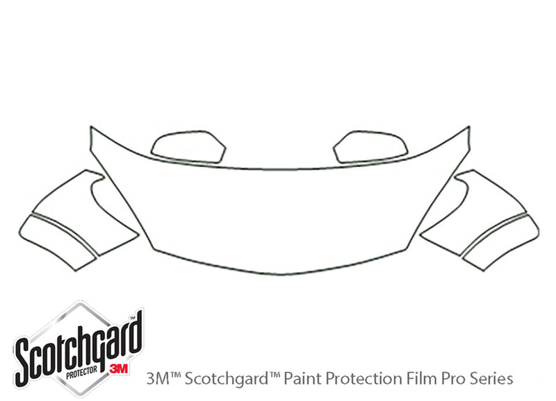 astra 3M Clear Bra Hood Precut PPF Diagram