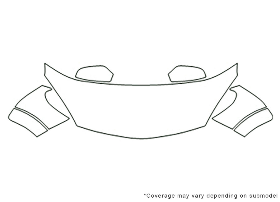 astra Avery Dennison Clear Bra Hood Precut PPF Diagram