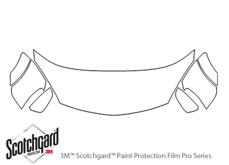 aura 3M Clear Bra Hood Precut PPF Diagram