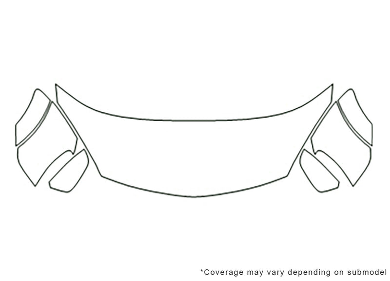 aura Avery Dennison Clear Bra Hood Precut PPF Diagram