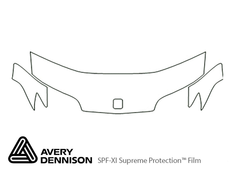 ion Avery Dennison Clear Bra Hood Precut PPF Diagram