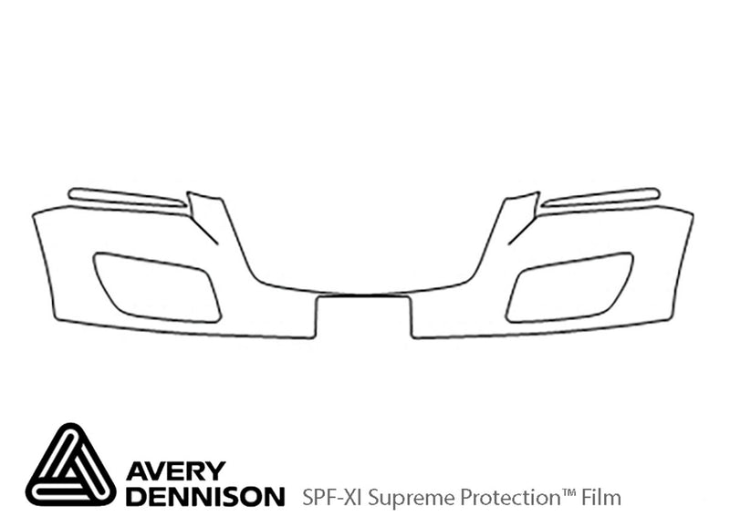 outlook Avery Dennison Clear Bra Bumper Precut PPF Diagram