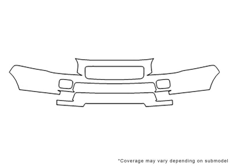 relay 3M Clear Bra Bumper Precut PPF Diagram