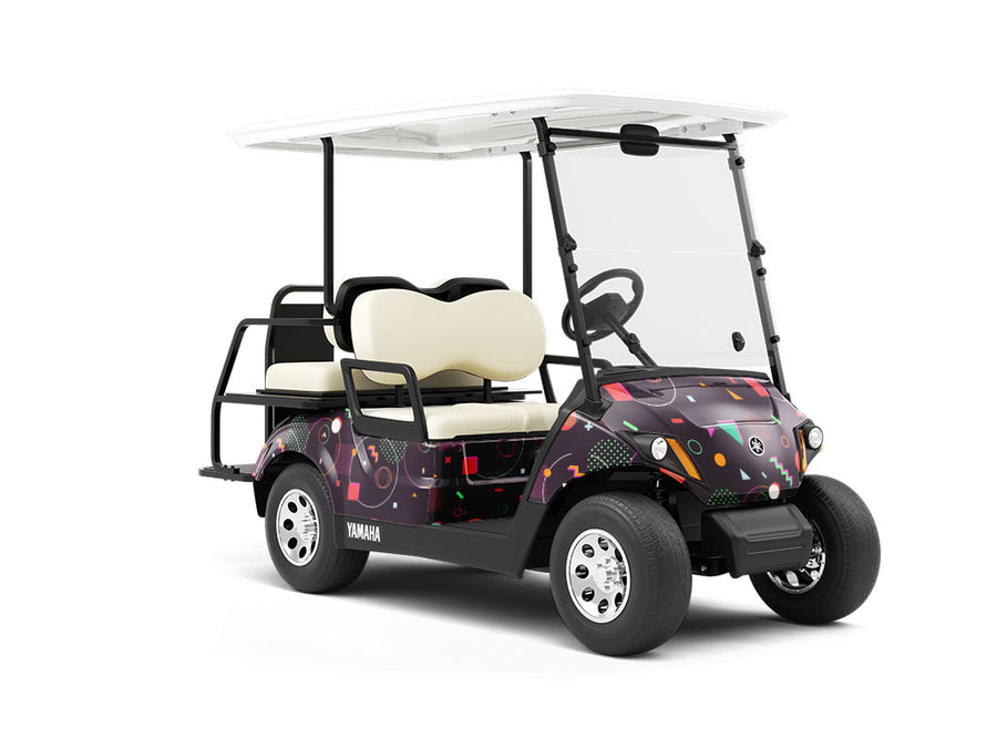 Saturn Scout Abstract Wrapped Golf Cart
