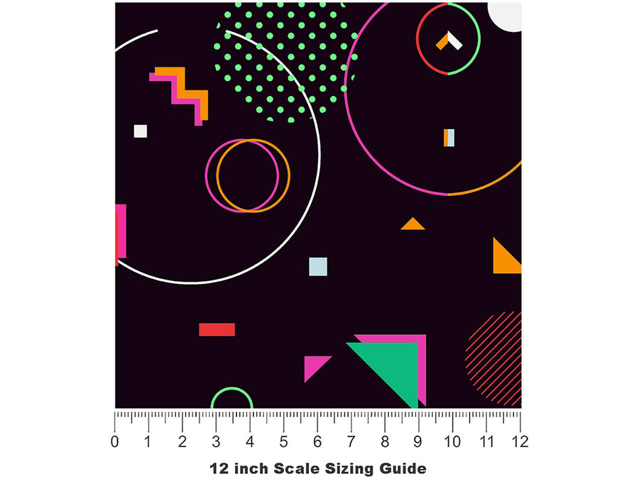 Saturn Scout Abstract Vinyl Film Pattern Size 12 inch Scale~Rwraps Saturn Scout Abstract Sizing Chart~2