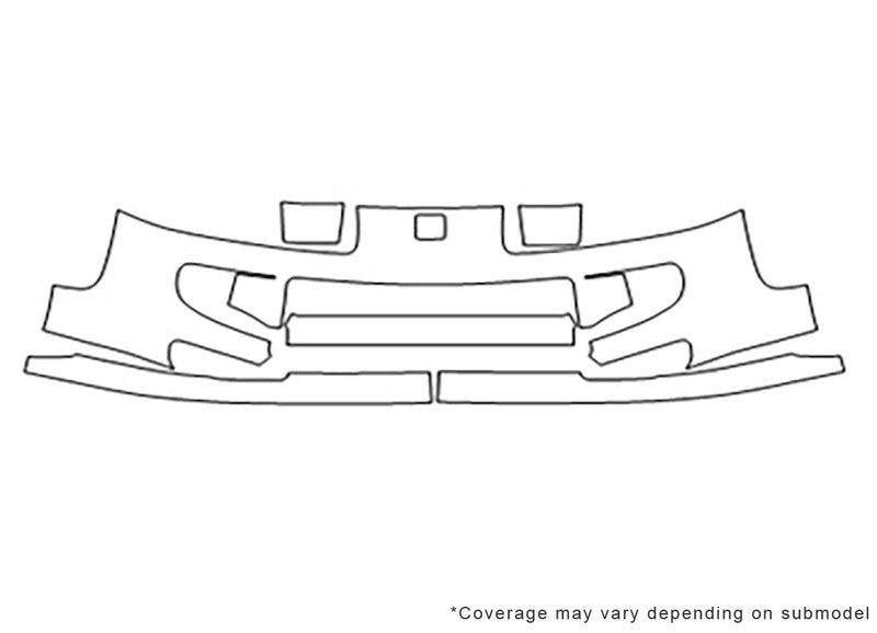 vue 3M Clear Bra Bumper Precut PPF Diagram