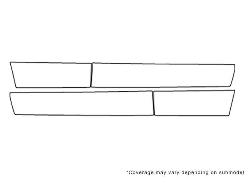 vue 3M Clear Bra Door Cup Precut PPF Diagram