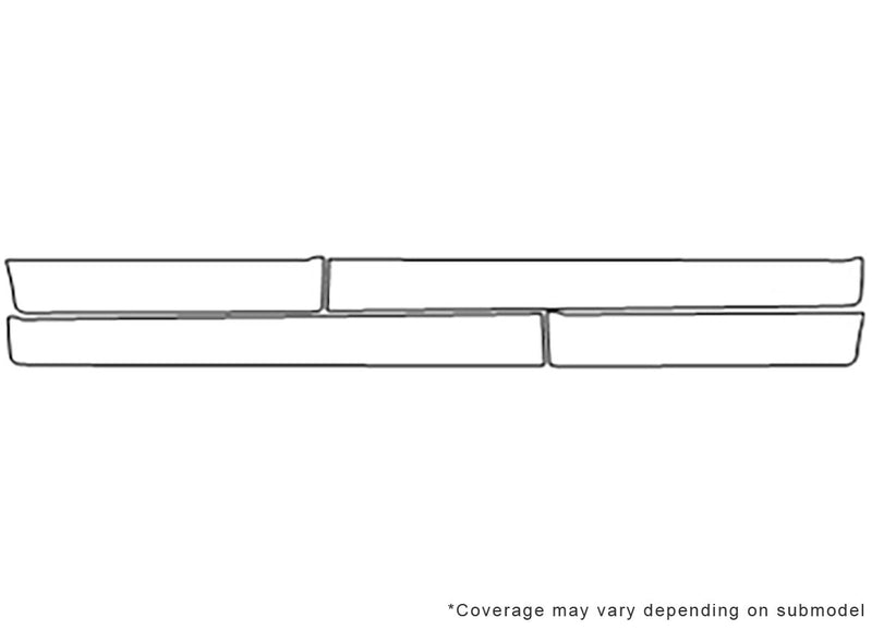 vue 3M Clear Bra Door Cup Precut PPF Diagram