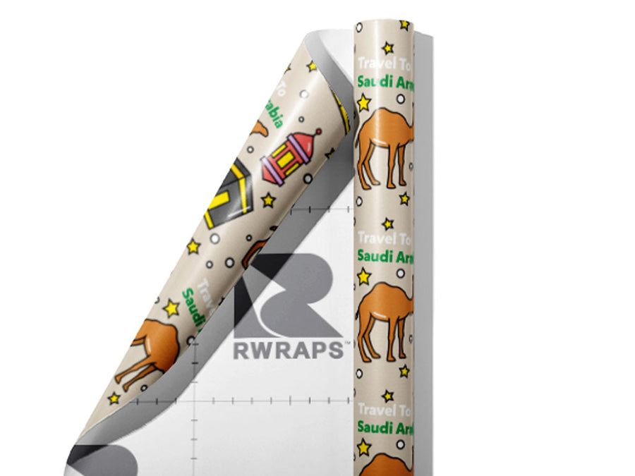 Saudi Citizens Animal Wrap Film Sheets~Rwraps Series 914 Saudi Citizens Animal Scrolled Sheet~3