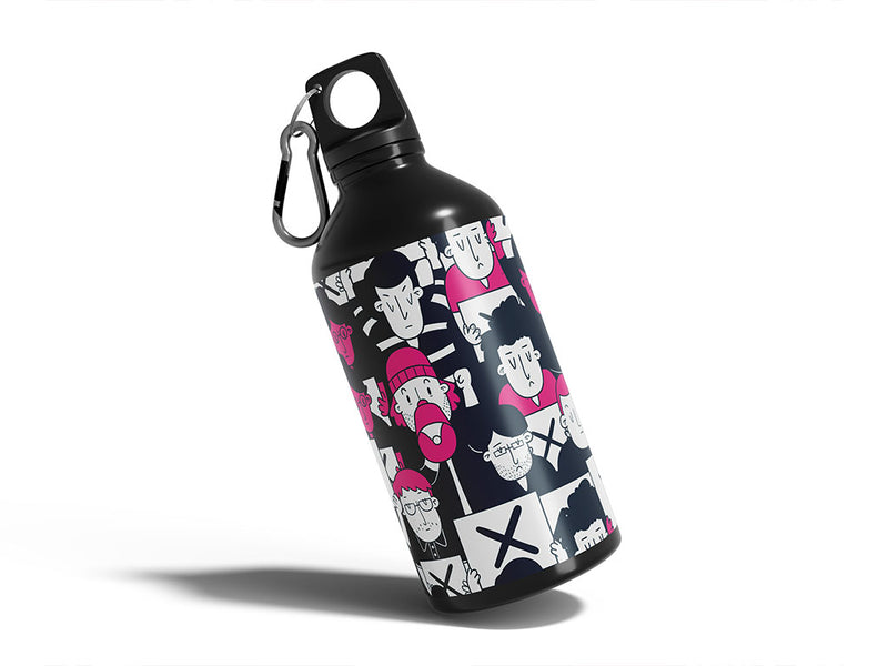 say no Water Bottle DIY Stickers