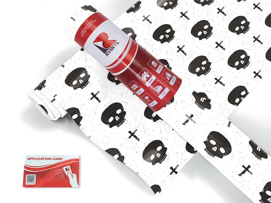 say prayers skull and bones Craft Vinyl Roll