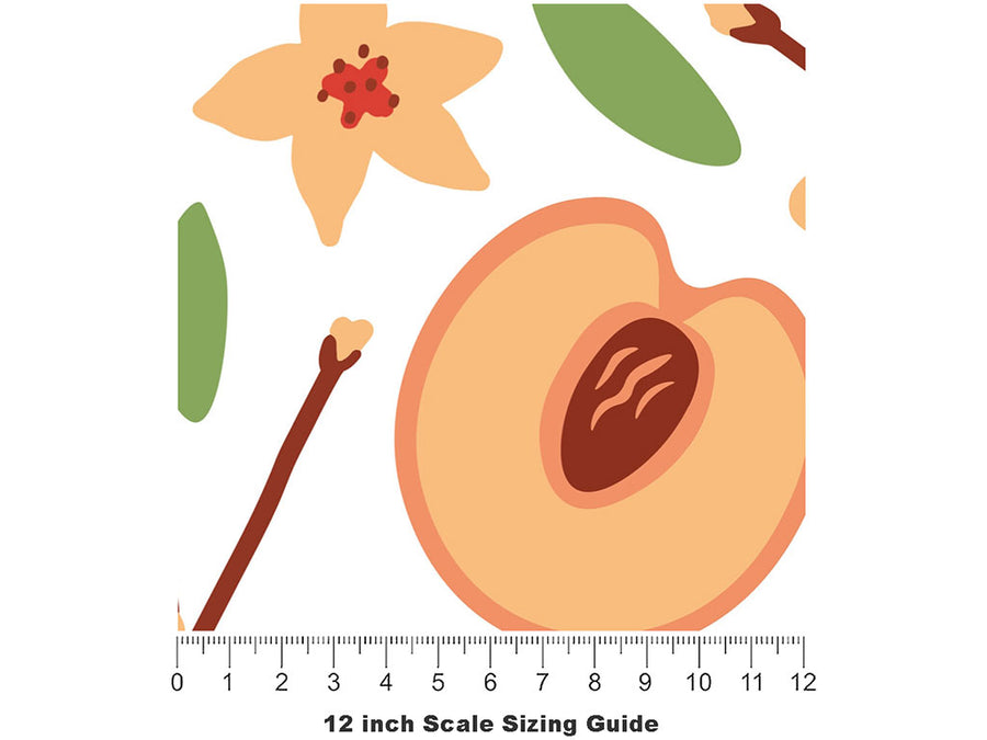Scarlet Prince Fruit Vinyl Film Pattern Size 12 inch Scale~Rwraps Scarlet Prince Fruit Sizing Chart~2