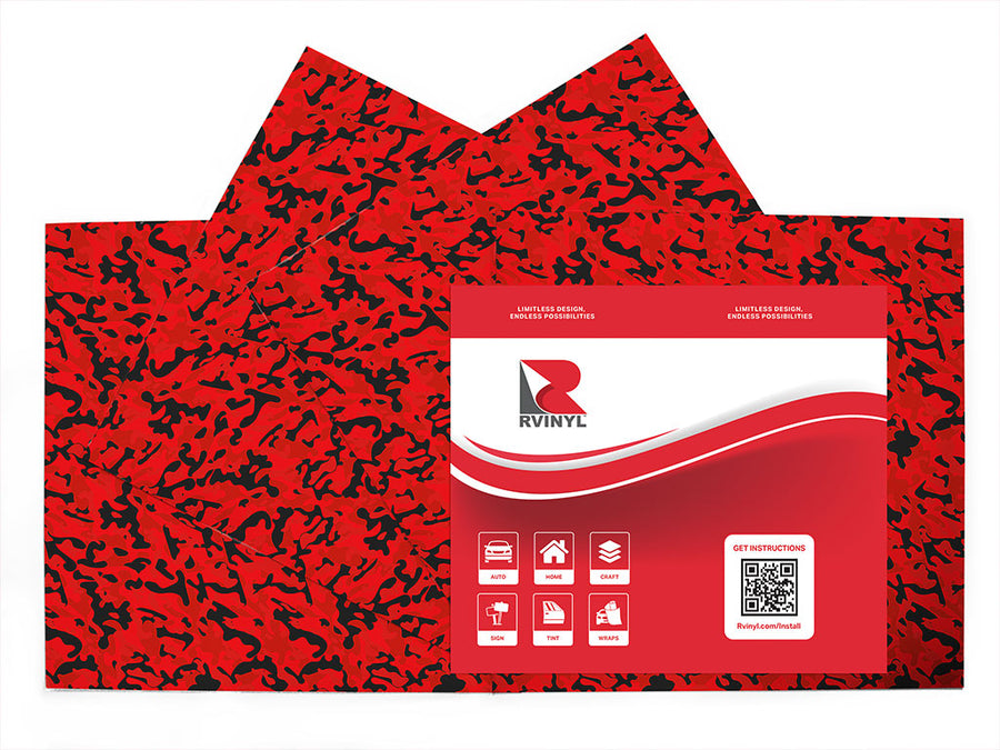 scarlet woodland camouflage Craft Vinyl Sheet Pack