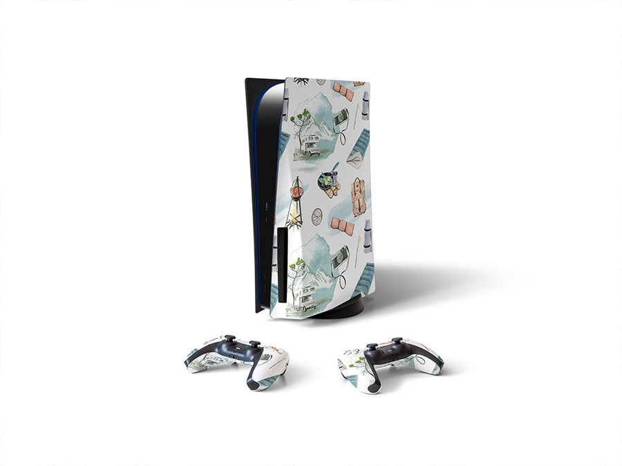 scenic route camping Sony PS5 DIY Skin