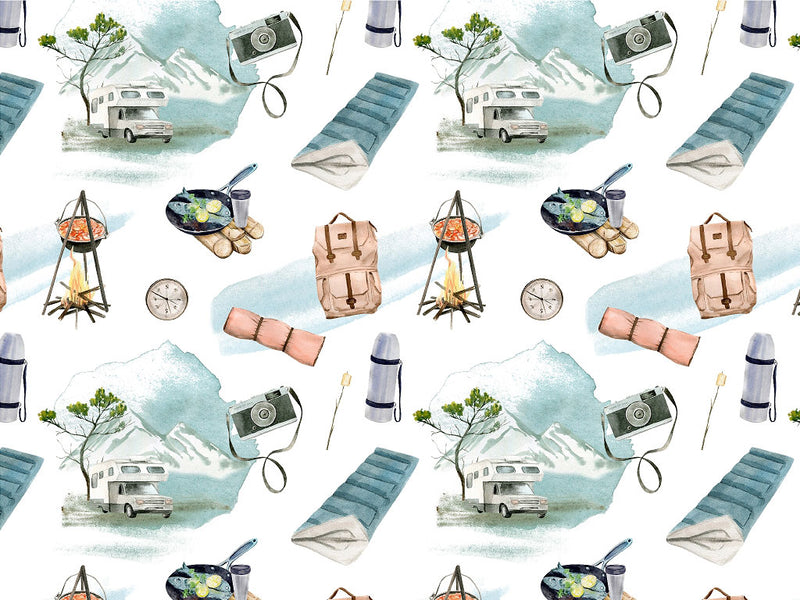 Scenic Route Camping Vinyl Wrap Pattern~Rwraps Series 914 Digitally Printed Vinyl Wrap~0