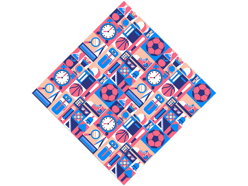 School Sports Mosaic Vinyl Wrap Pattern