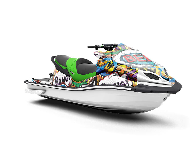 Sci-Fi Comic Sticker Bomb Jet Ski Vinyl Customized Wrap