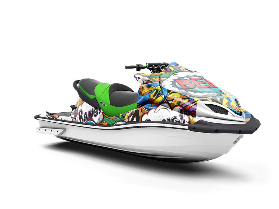 Sci-Fi Comic Sticker Bomb Jet Ski Vinyl Customized Wrap
