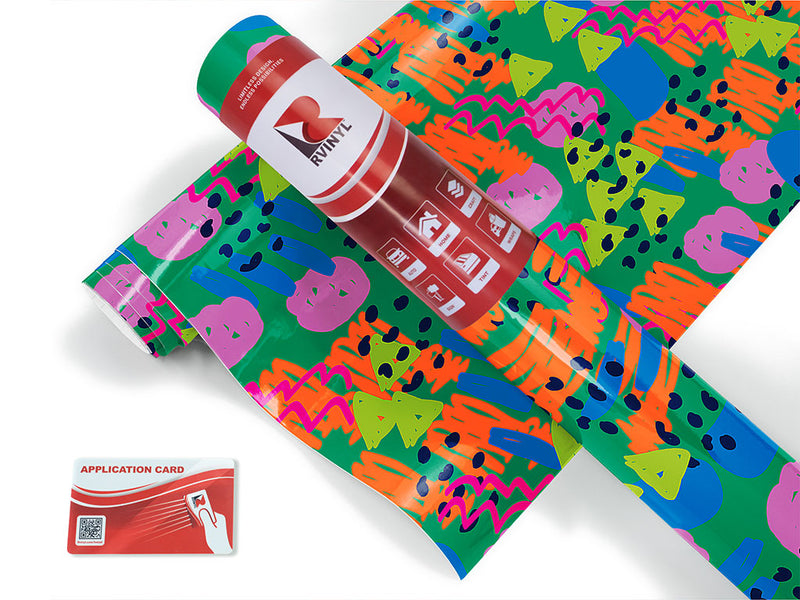 scientific amalgamation abstract geometric Craft Vinyl Roll