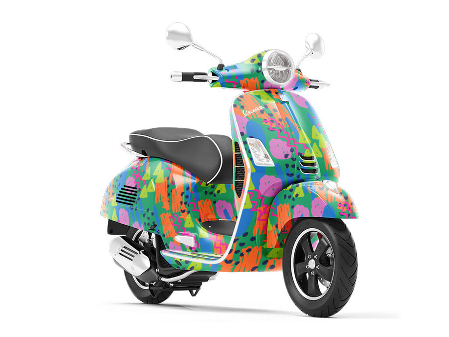 Scientific Amalgamation Abstract Vespa Scooter Wrap Film