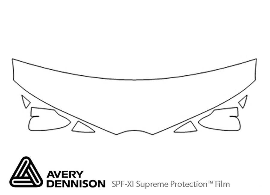 im Avery Dennison Clear Bra Hood Precut PPF Diagram