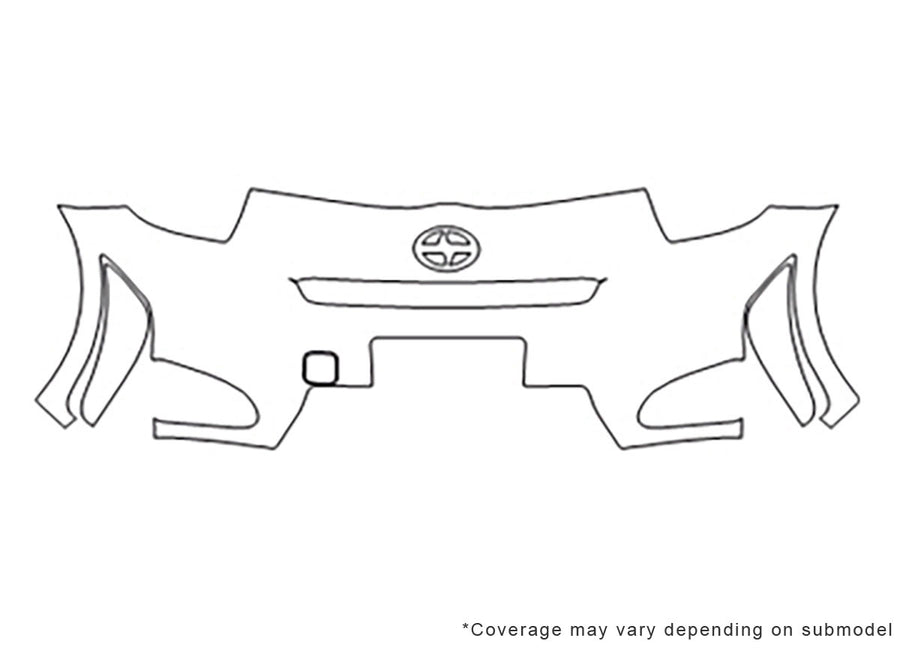 iq Avery Dennison Clear Bra Bumper Precut PPF Diagram