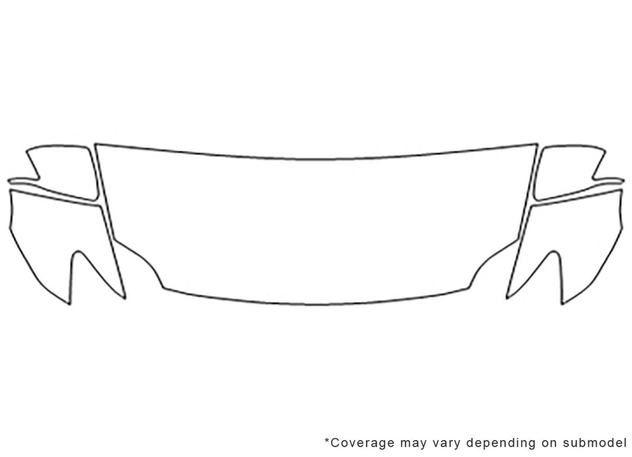 tc Avery Dennison Clear Bra Hood Precut PPF Diagram