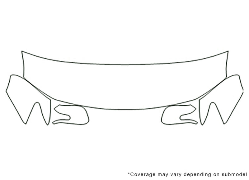 tc Avery Dennison Clear Bra Hood Precut PPF Diagram