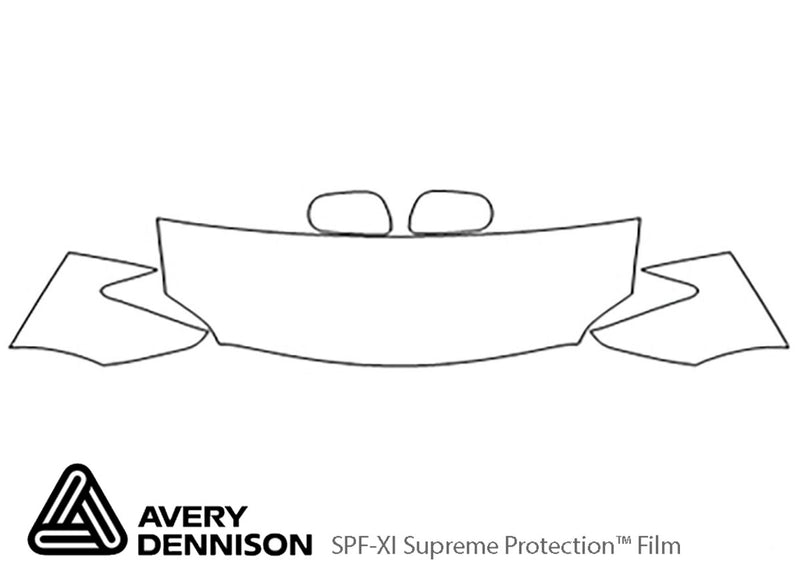 xa Avery Dennison Clear Bra Hood Precut PPF Diagram