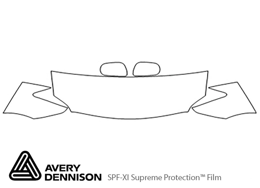 xa Avery Dennison Clear Bra Hood Precut PPF Diagram