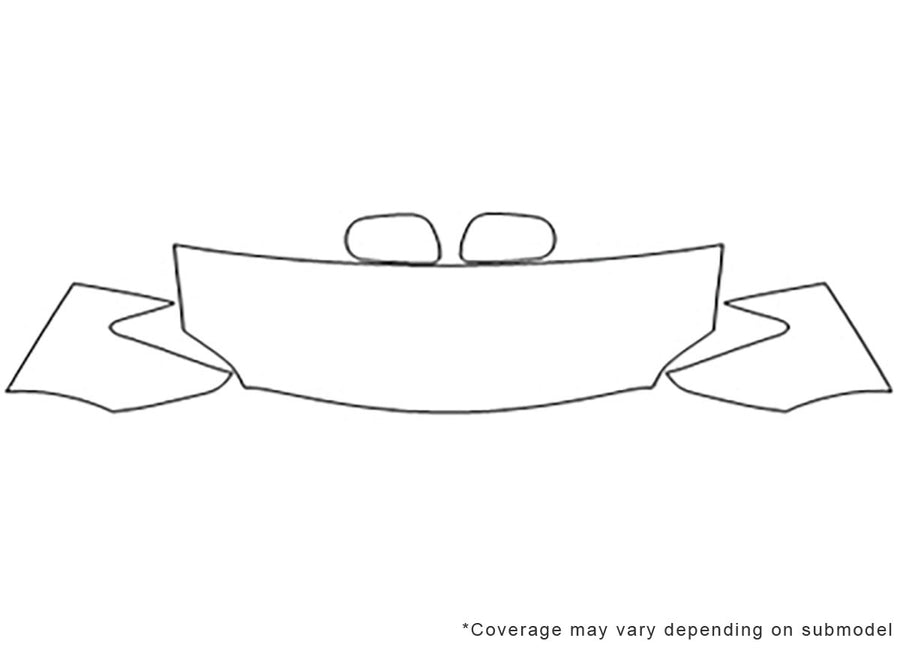 xa 3M Clear Bra Hood Precut PPF Diagram