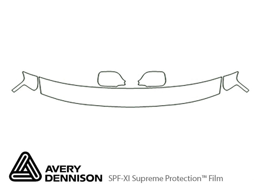 xb Avery Dennison Clear Bra Hood Precut PPF Diagram