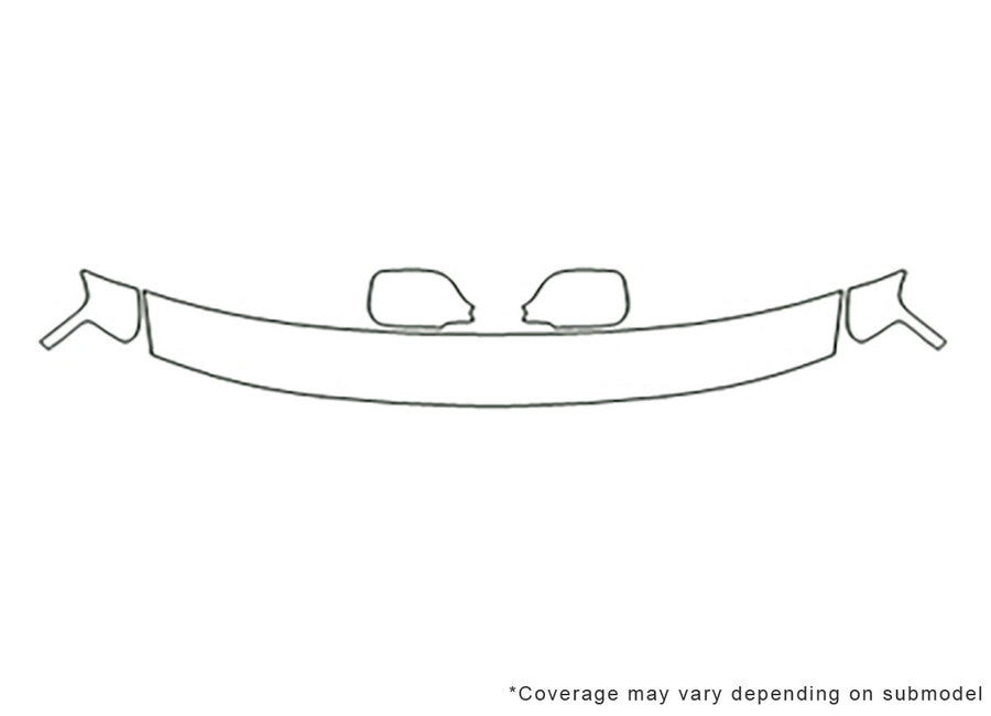 xb Avery Dennison Clear Bra Hood Precut PPF Diagram