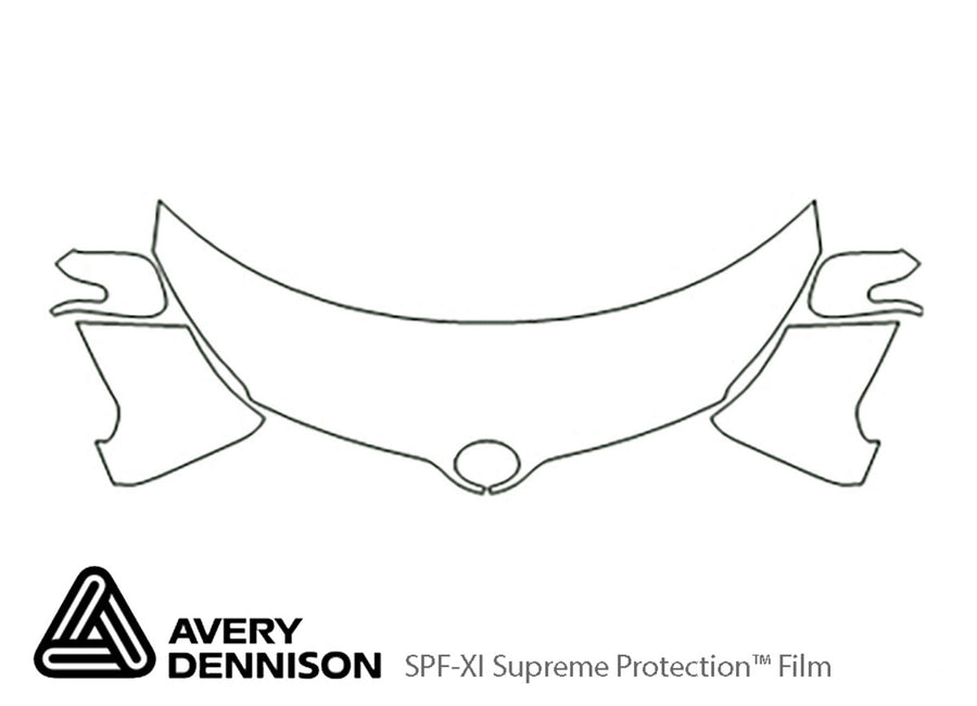 xd Avery Dennison Clear Bra Hood Precut PPF Diagram