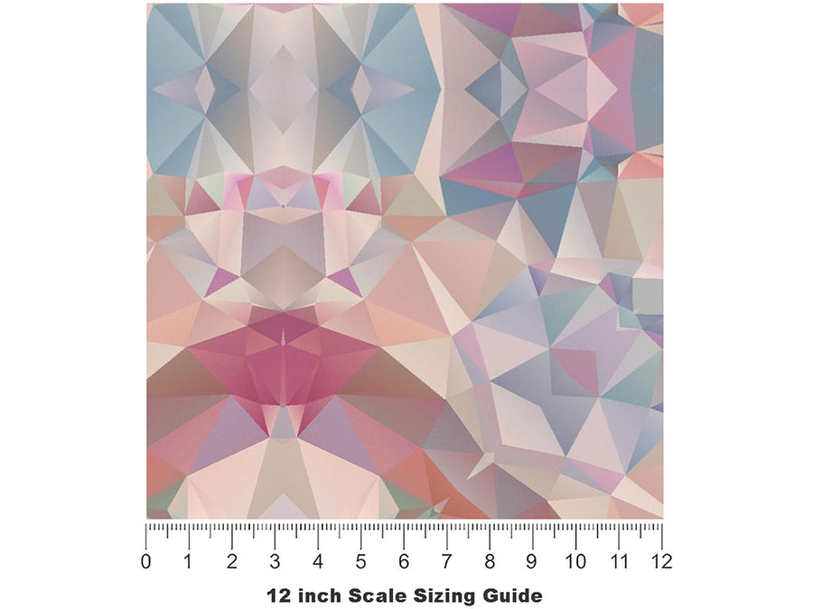 Scooped Bouquet Tile Vinyl Film Pattern Size 12 inch Scale~Rwraps Scooped Bouquet Tile Sizing Chart~3