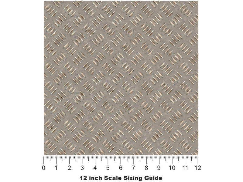 Scuffed Lug Diamond Plate Vinyl Film Pattern Size 12 inch Scale~Rwraps Scuffed Lug Sizing Chart~2
