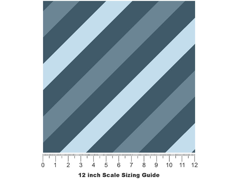Sea Stripes Water Vinyl Film Pattern Size 12 inch Scale~Rwraps Sea Stripes Water Sizing Chart~2